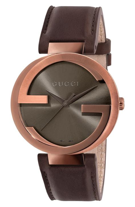 gucci interlocking small ladies watch|leather Gucci watch strap 42mm.